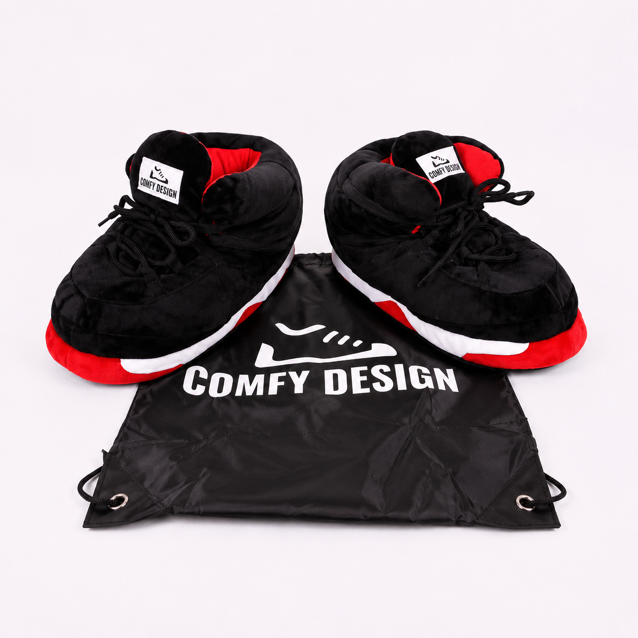 Comfy Design Sneaker Slippers – Jordan 11 - BRED Inspired