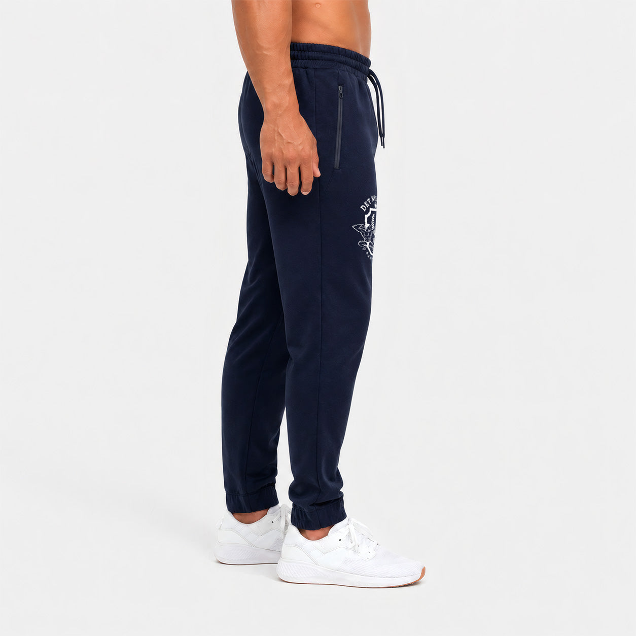 DBFF - Men`s Spun Dyed Joggers - Navy - White Logo