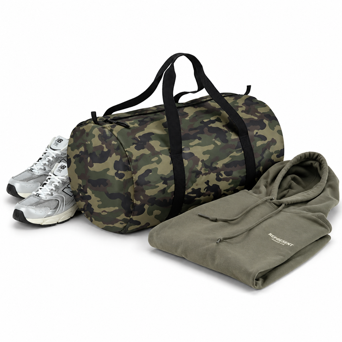 Barrel Bag - Green Camo