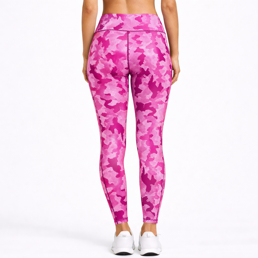 TriDri TR032 – Performance Leggings – Camo Hot Pink