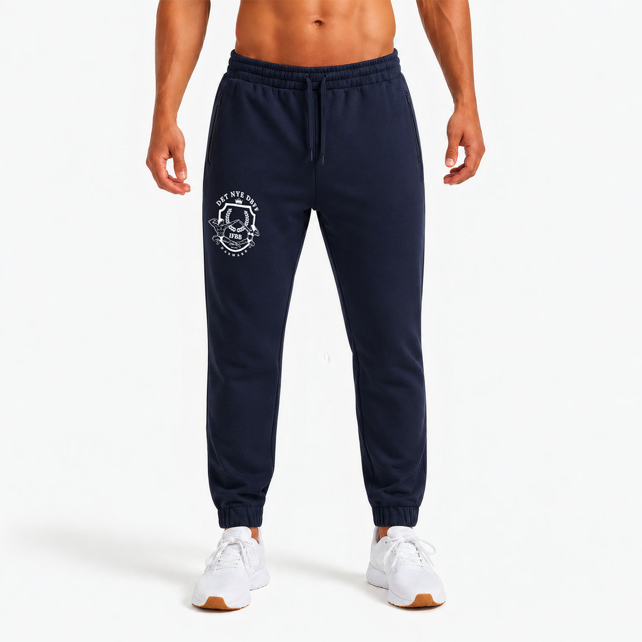 DBFF - Men`s Spun Dyed Joggers - Navy - White Logo
