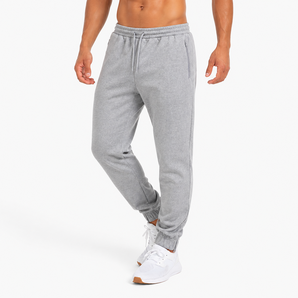 Men`s Spun Dyed Joggers - Light Grey - Blanks