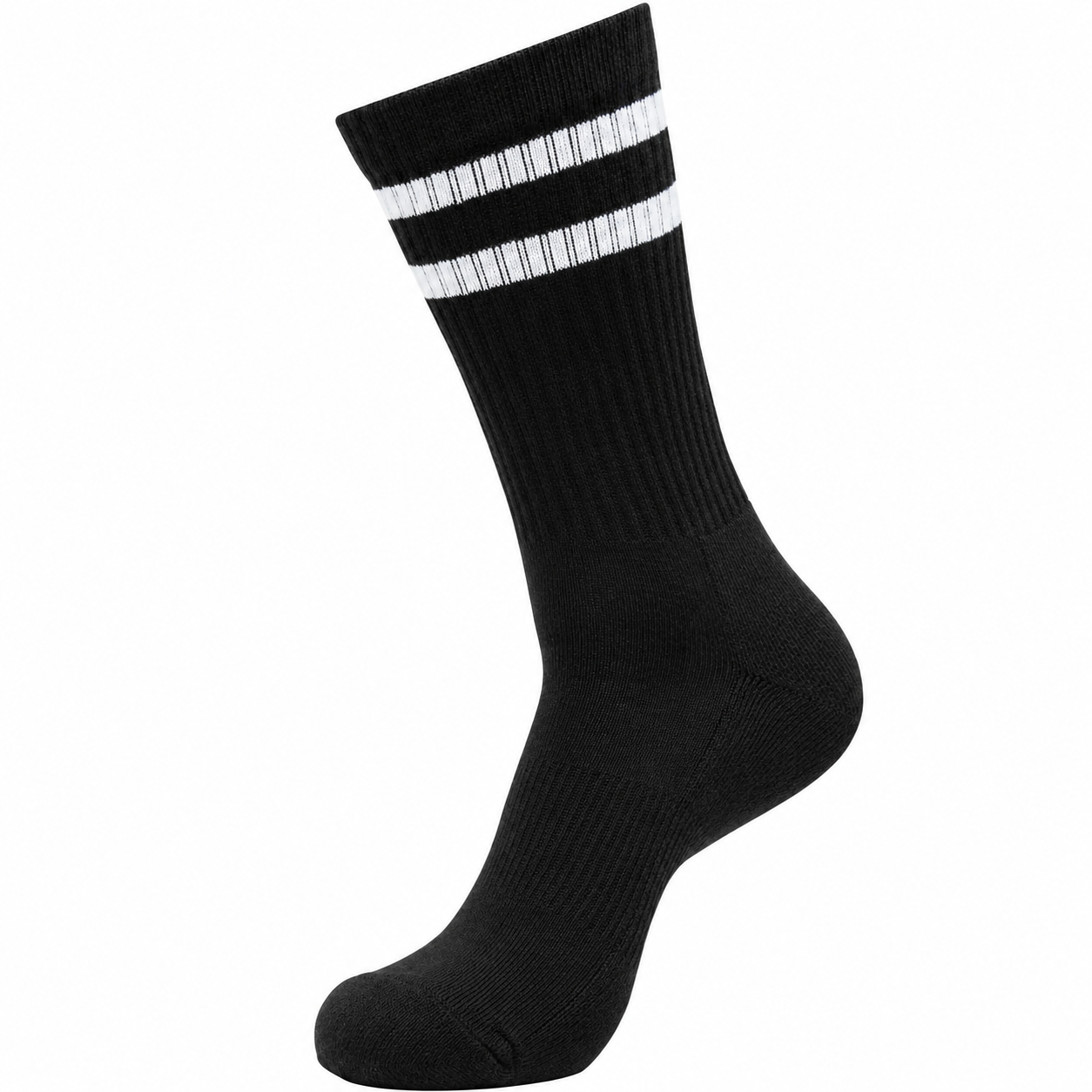 NEVERQUIT Performance Crew Socks (5-Pack) - Black