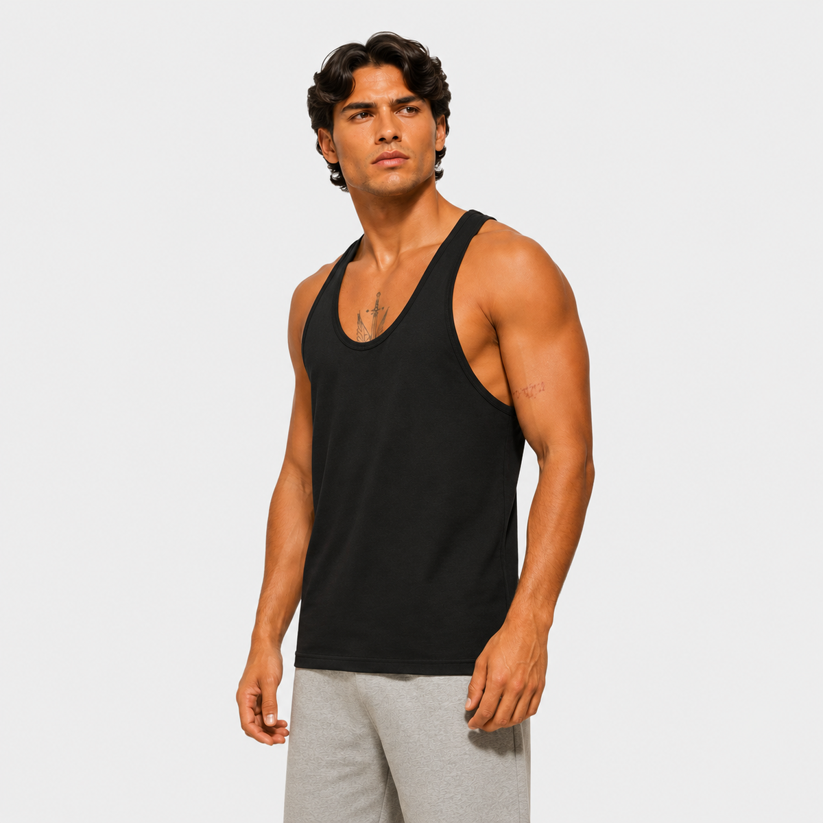 Muscle Tank Top - Grå logo