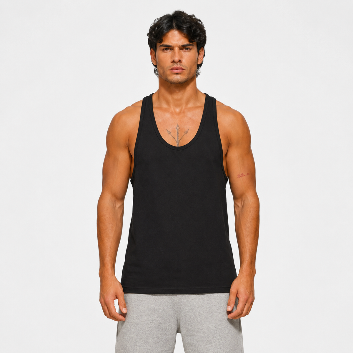 Muscle Tank Top - Grå logo