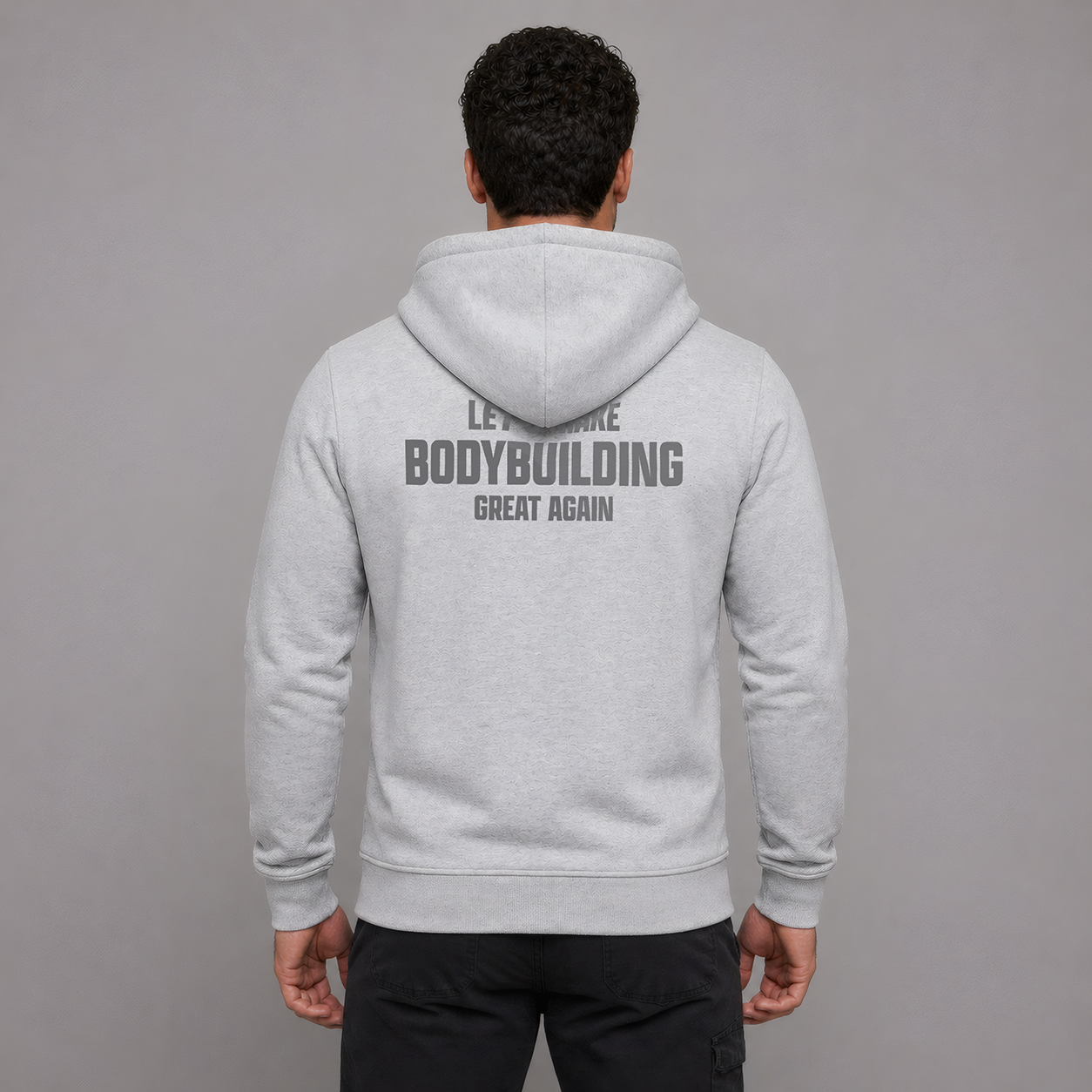 DBFF - Unisex Hoodie - Sports Grey - Dark Grey Print