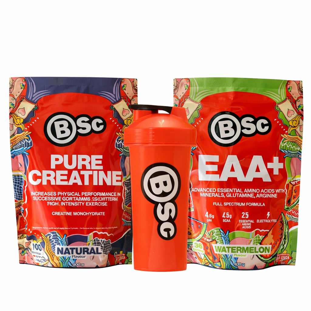 1 x Pure Creatine 500 gram 1 x EAA+ 400gram og Shaker - Watermelon