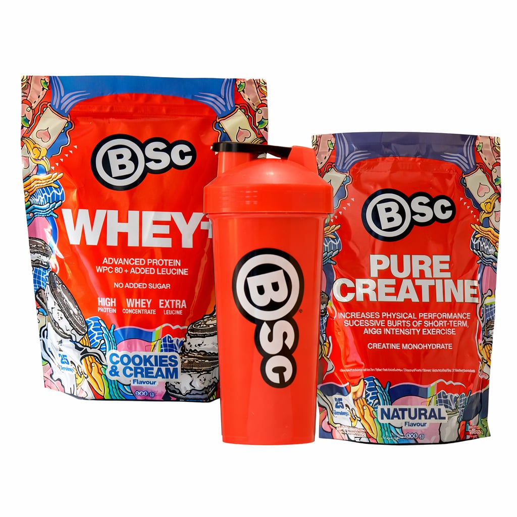 1x Whey+ 900g 1 x Pure Creatine 500 gram og Shaker - Cookies & Cream