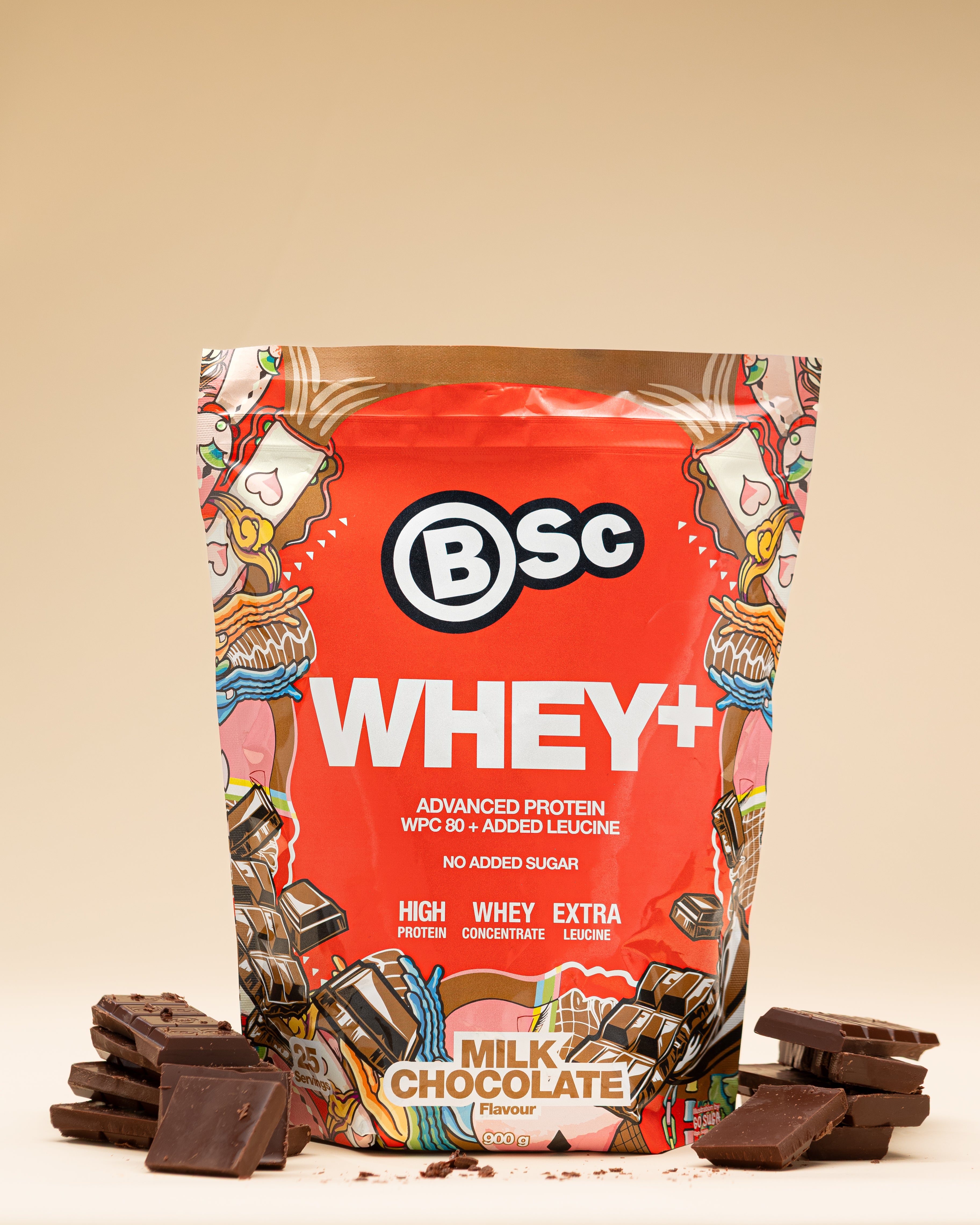 Whey + - Milk Chocolate (900G) og Shaker
