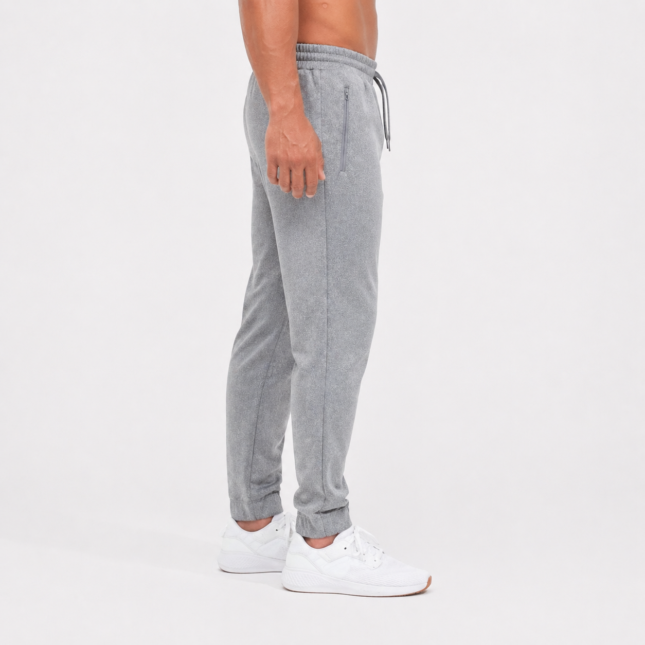 Men`s Spun Dyed Joggers - Light Grey - Blanks