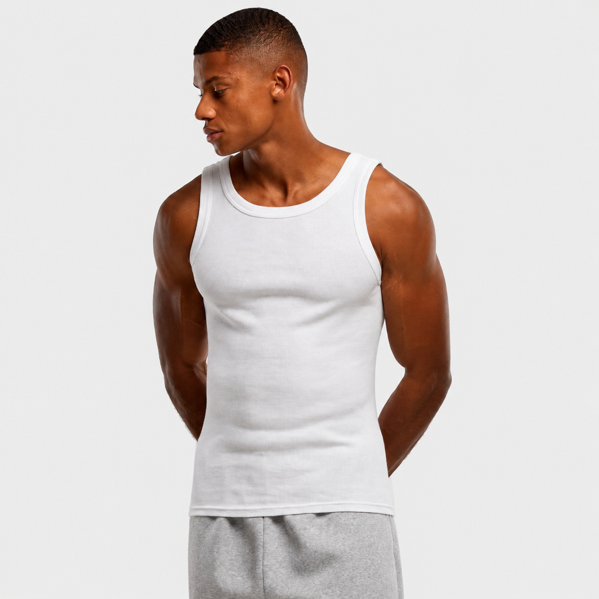 Rib Tank Top – White