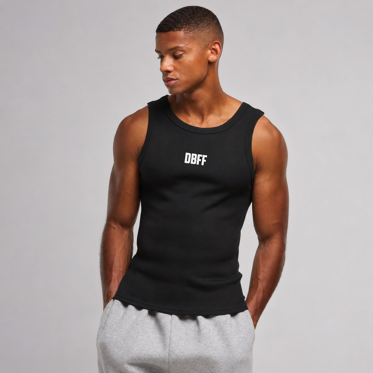 DBFF Rib Tank Top – Black