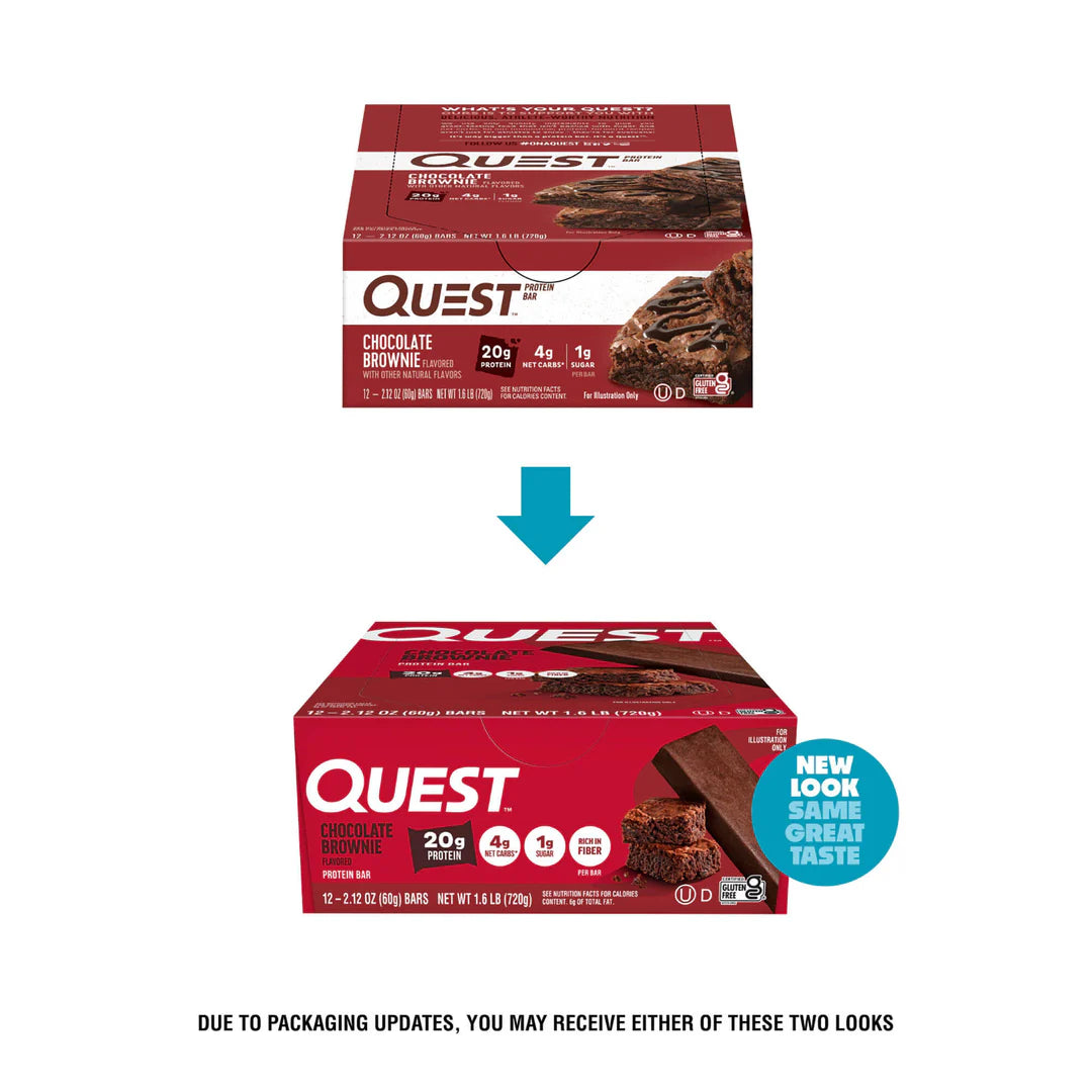 Quest Chocolate Brownie Protein Bar – 12 Bars 🍫🍫 Sidste Salgsdato 28.10.2026 (Copy)
