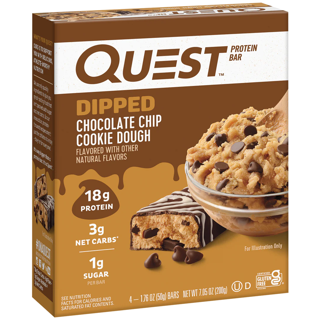 Quest Nutrition – Dipped Chocolate Chip Cookie Dough (12 x 50g) Sidste Salgsdato 17.07.2026