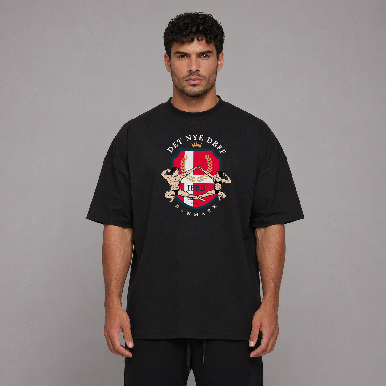 DBFF - Unisex Oversize Heavy - T-shirt - Black - Color Print