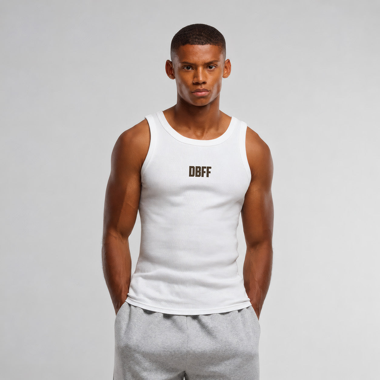 DBFF Rib Tank Top – White