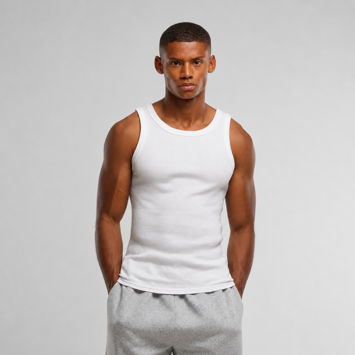 Rib Tank Top – White
