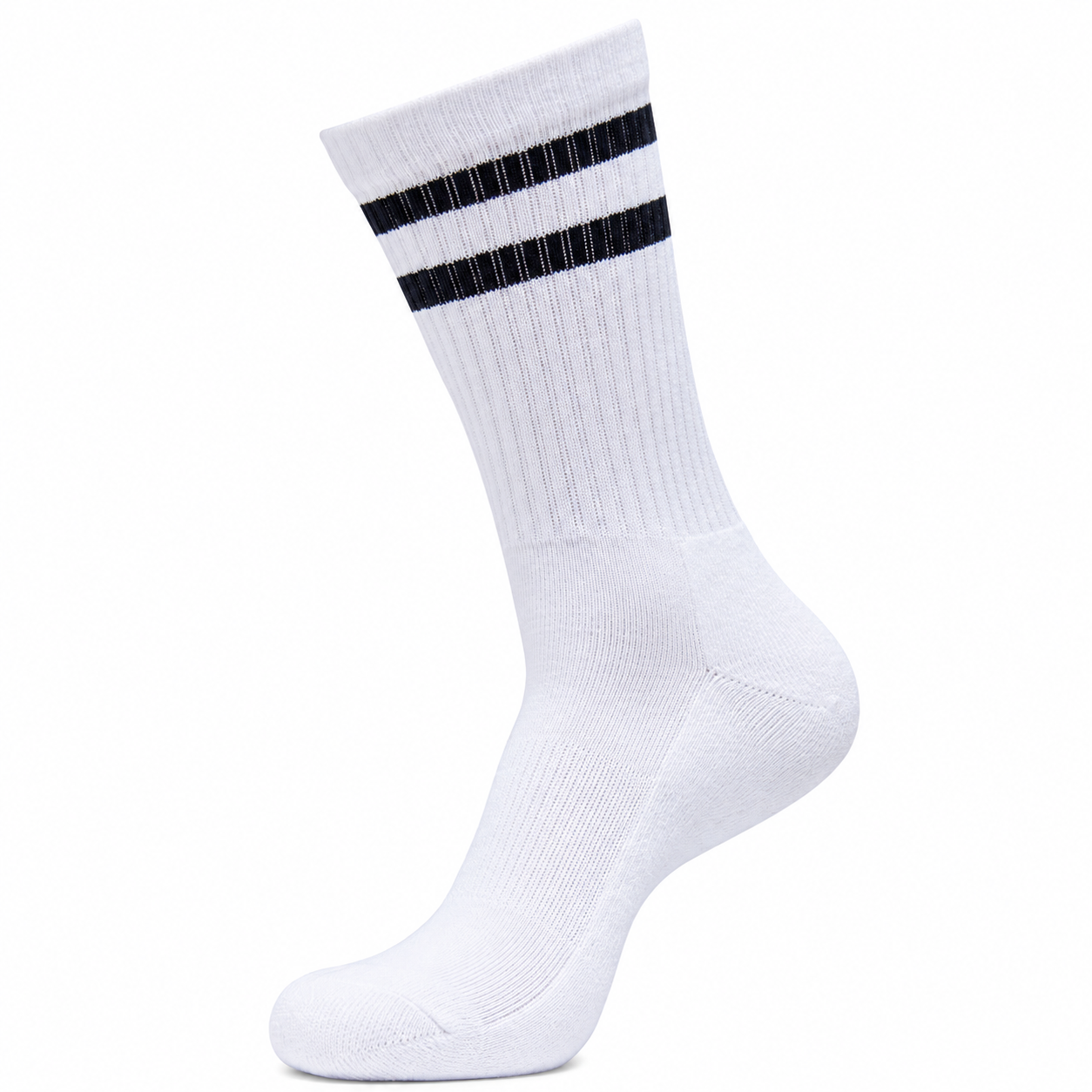 NEVERQUIT Performance Crew Socks (5-Pack) - White