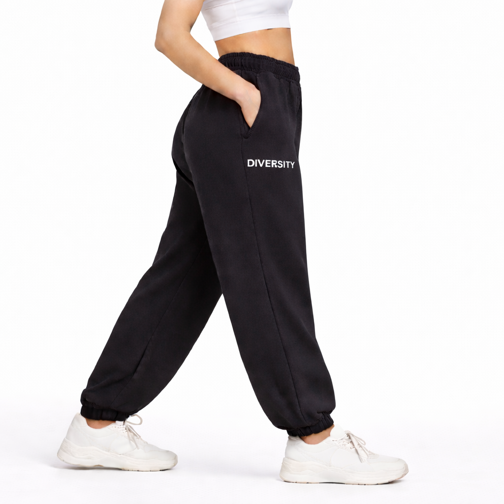 DIVERSITYWEAR – High Waist Balloon Sweatpants - Black