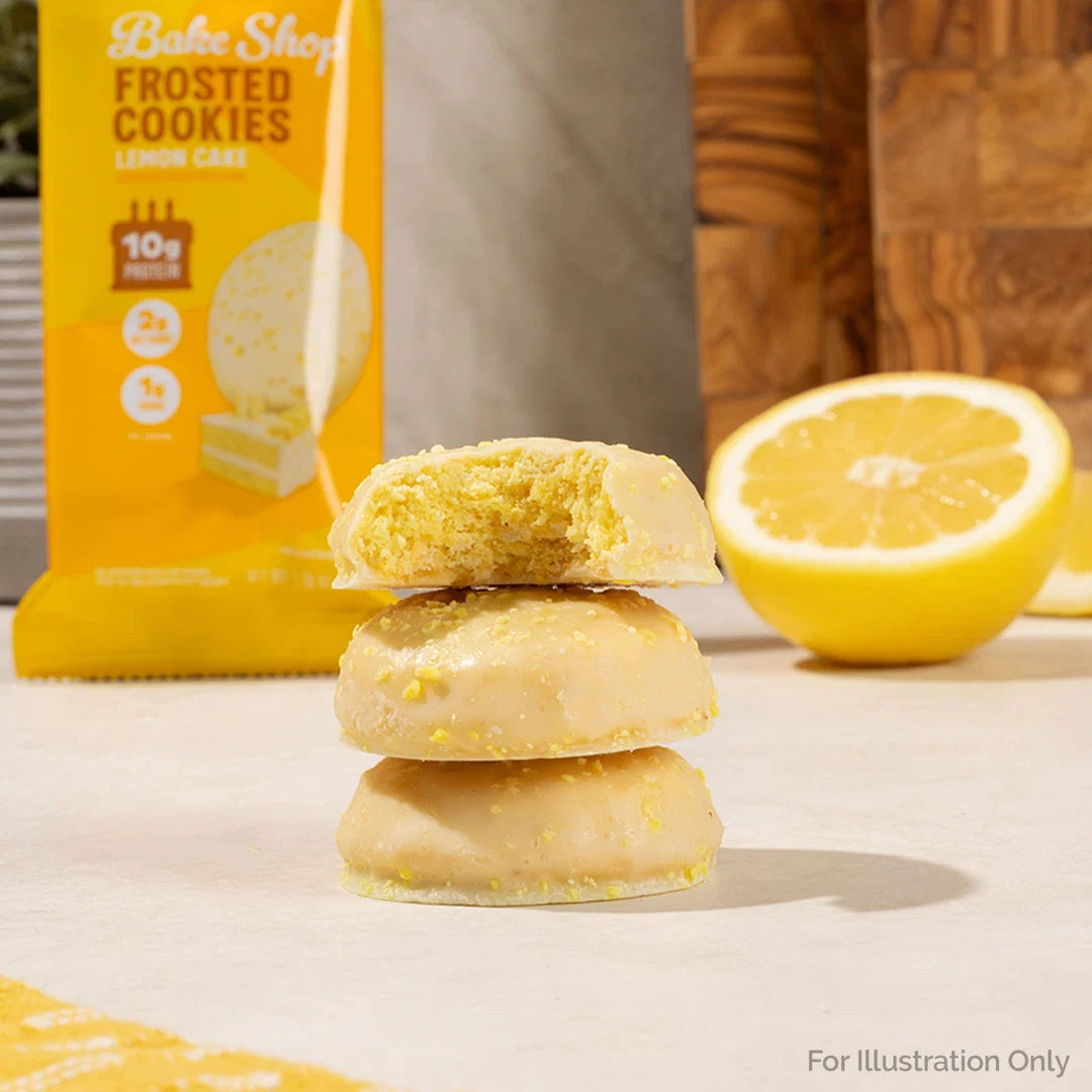 Quest Nutrition, Bake Shop Frosted Cookies, Citronkage, 8 Cookies, 25 g pr. stk - Sidste Salgsdato 25.10.2026