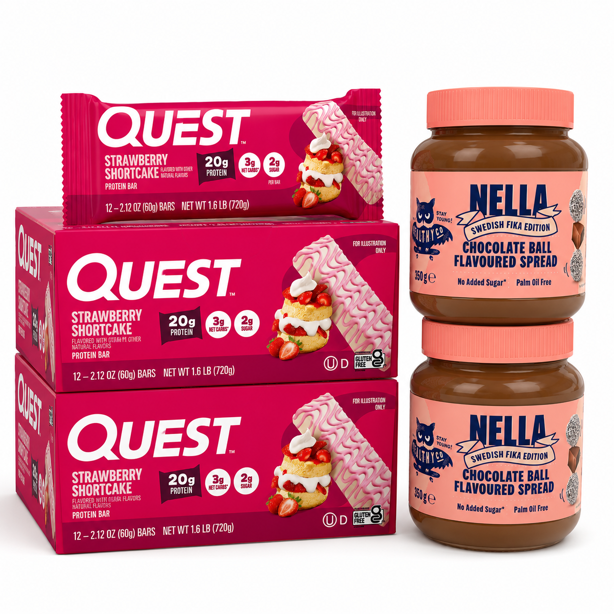 Quest x Nella Samlepakke – Begrænset parti 🔥 KUN 100 pakker til 219 kr prisen