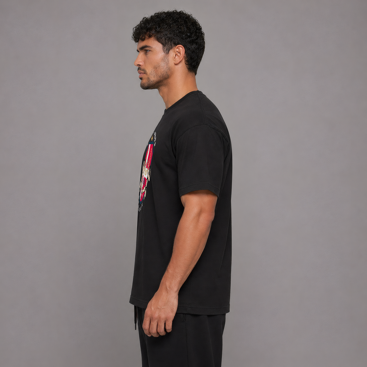 DBFF - Unisex T-shirt - Black - Farvet Print