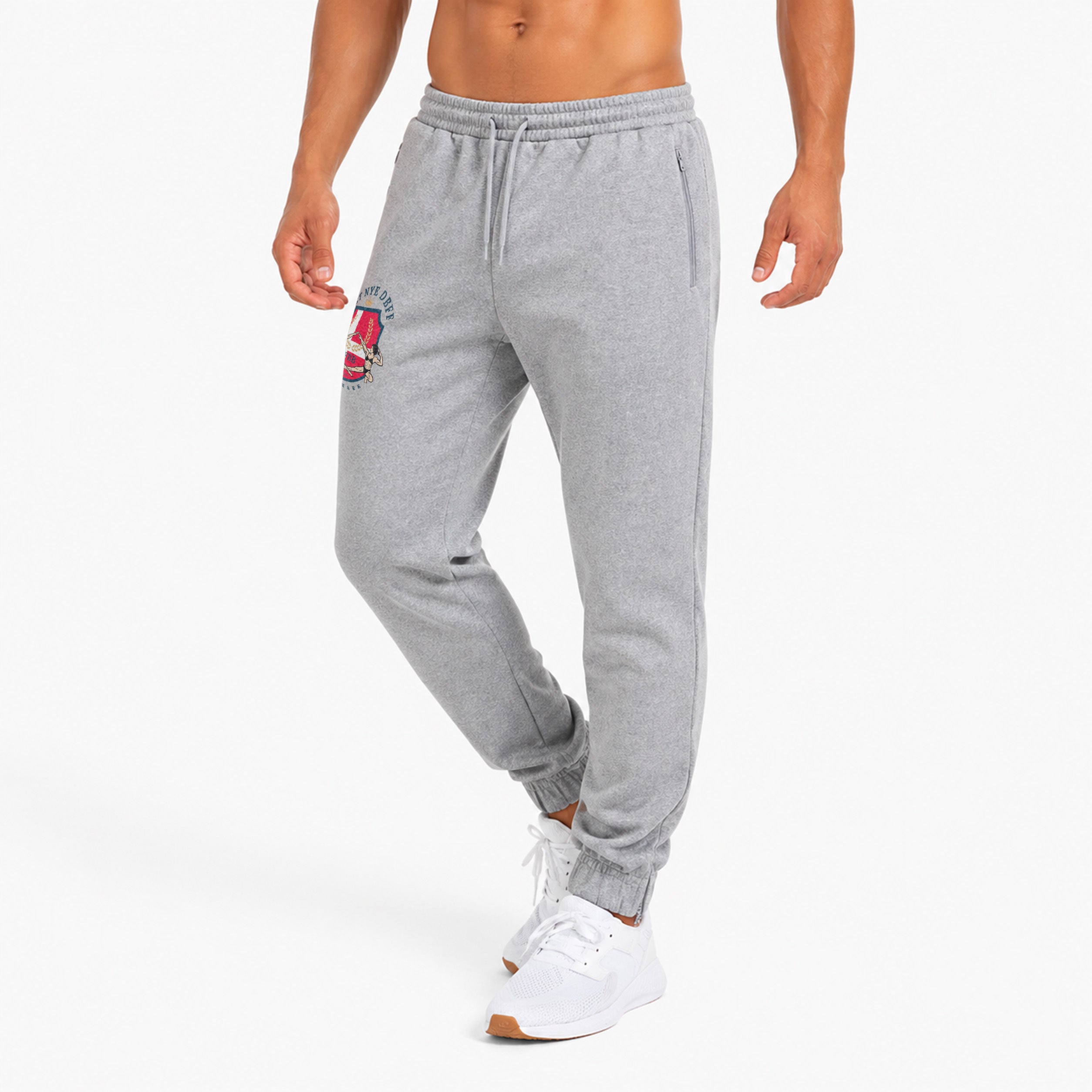 DBFF - Men`s Spun Dyed Joggers - Light Grey - Color Logo