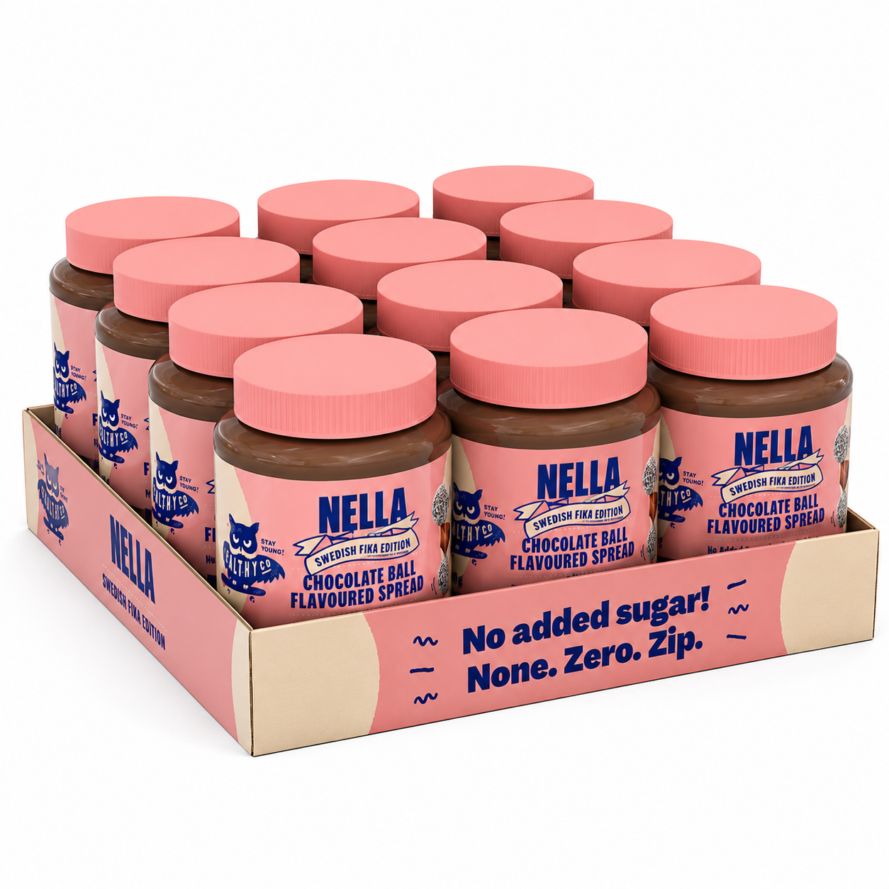 12 stk NELLA Chocolate Ball Spread – uden tilsat sukker & uden palmeolie