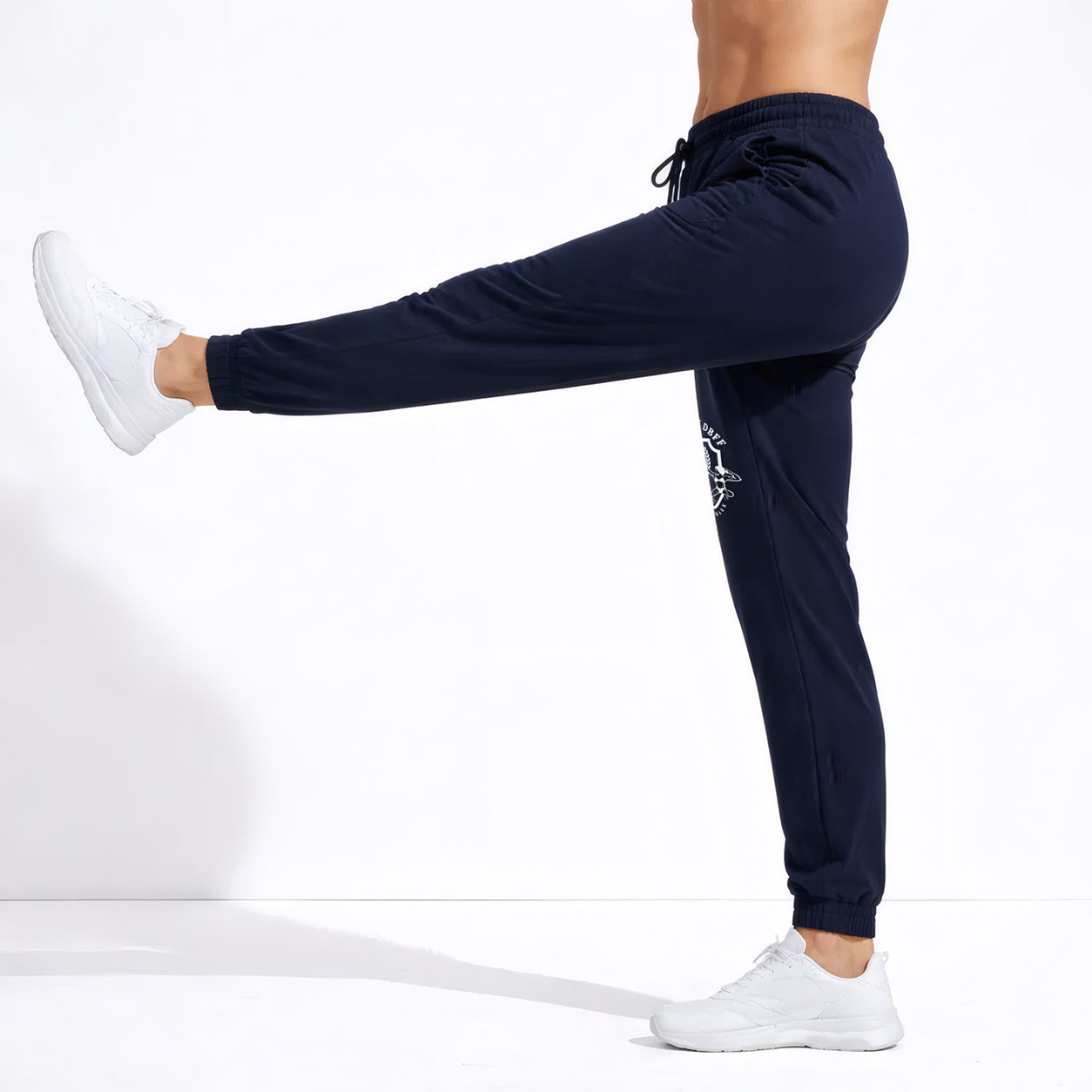 DBFF - Ladies Spun Dyed Joggers - Navy - White Logo