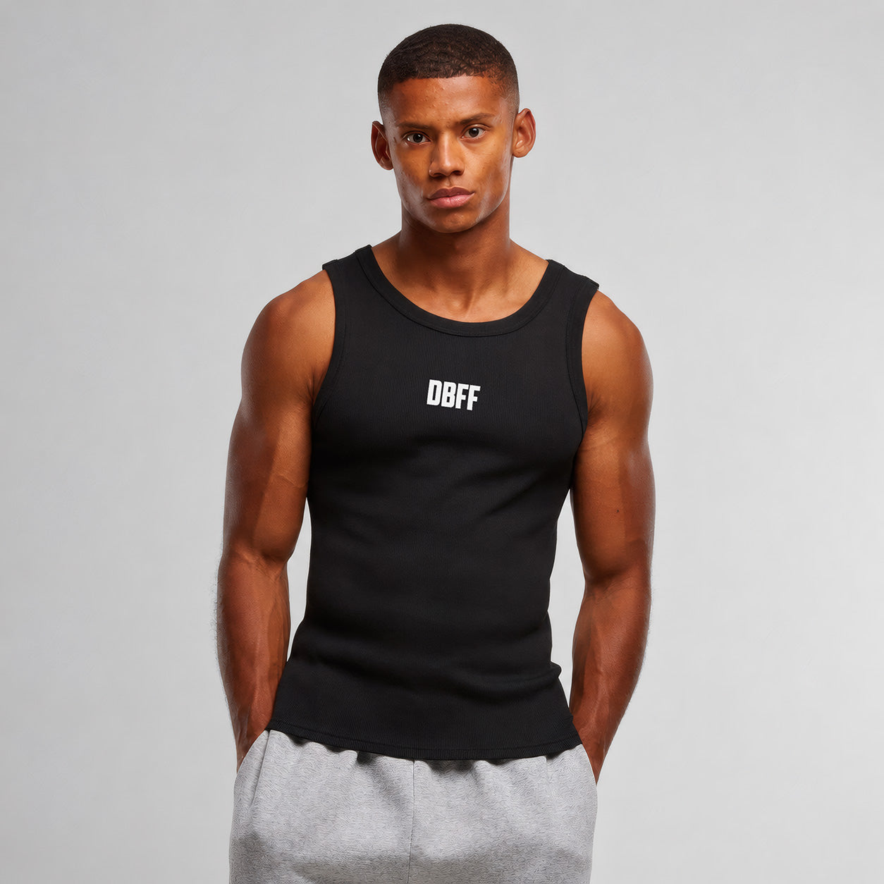 DBFF Rib Tank Top – Black