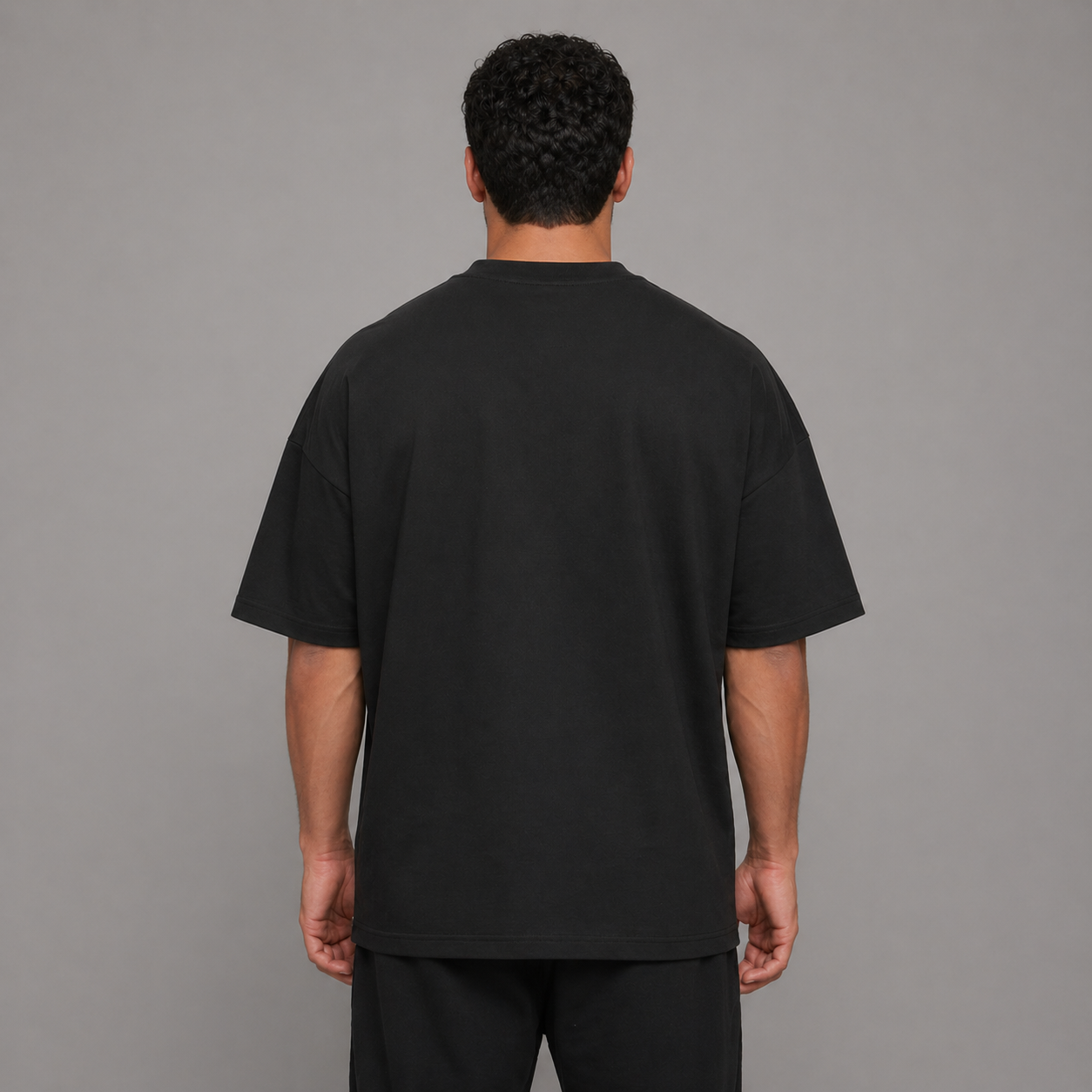 DBFF - Unisex Oversize Heavy - T-shirt - Black - Grey Print