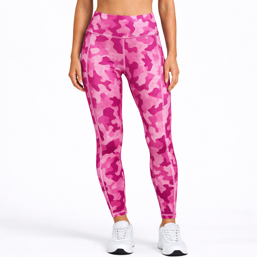 TriDri TR032 – Performance Leggings – Camo Hot Pink