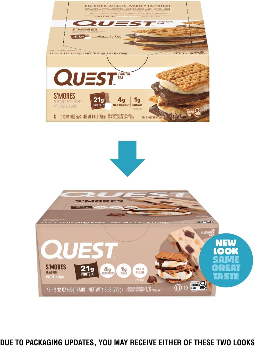 Quest S'Mores Protein Bar – 12 Bars 🔥🍫 (12 x 60g) Sidste Salgsdato 08.10.2026