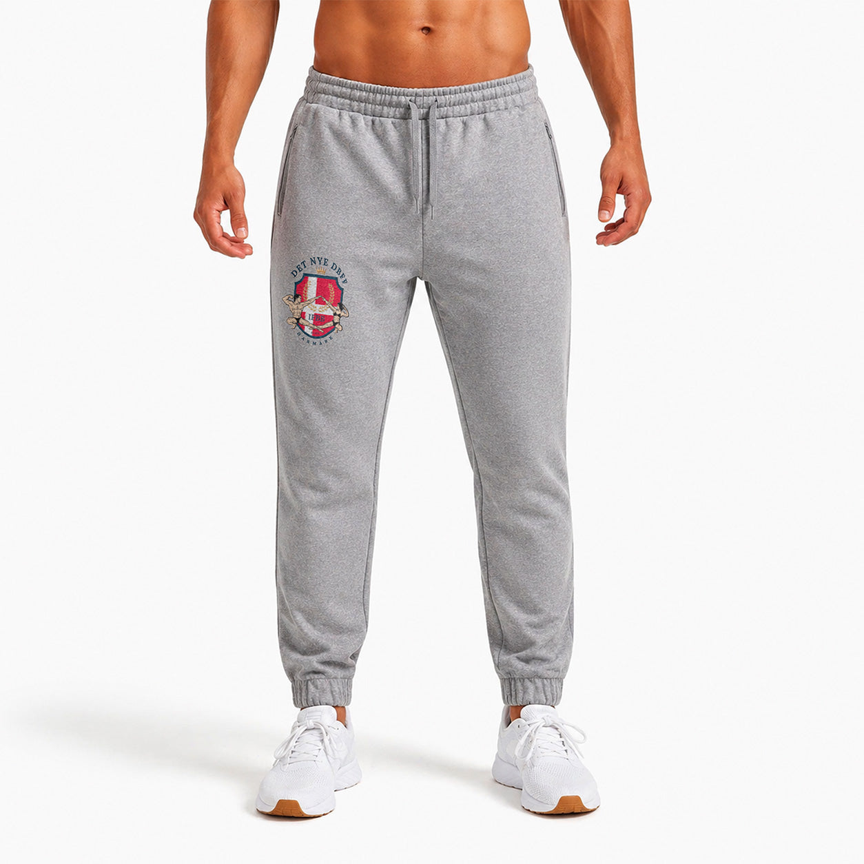 DBFF - Men`s Spun Dyed Joggers - Light Grey - Color Logo