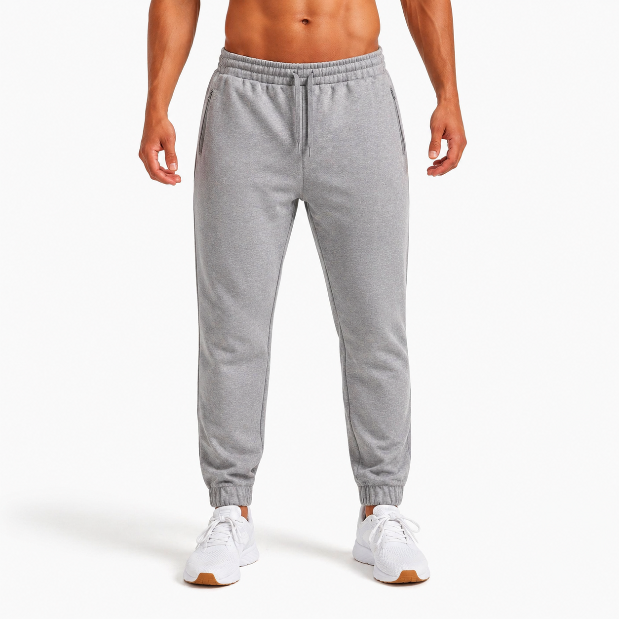 Men`s Spun Dyed Joggers - Light Grey - Blanks