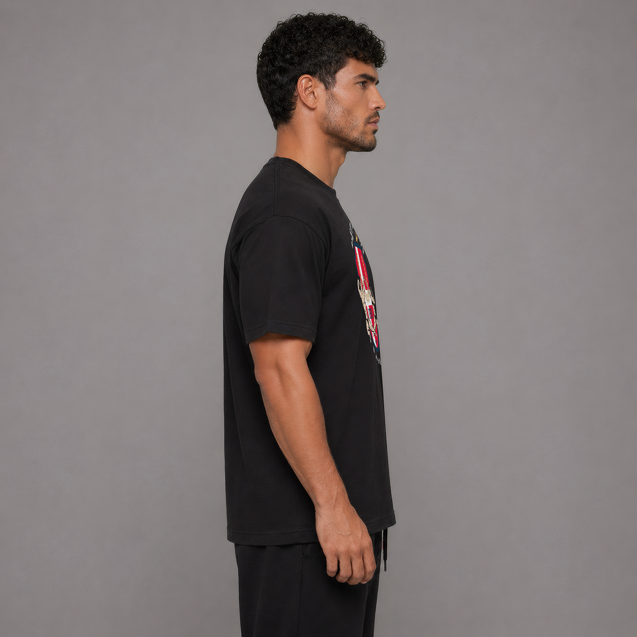 DBFF - Unisex T-shirt - Black - Farvet Print