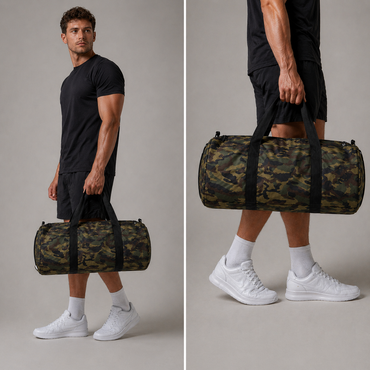 Barrel Bag - Green Camo