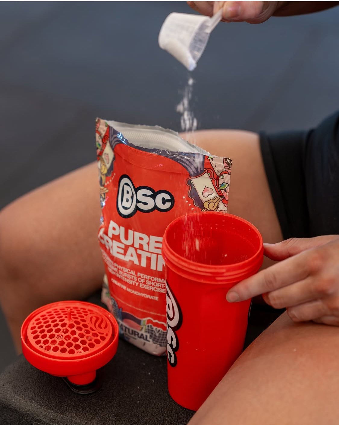 Pure Creatine 500 gram og Shaker