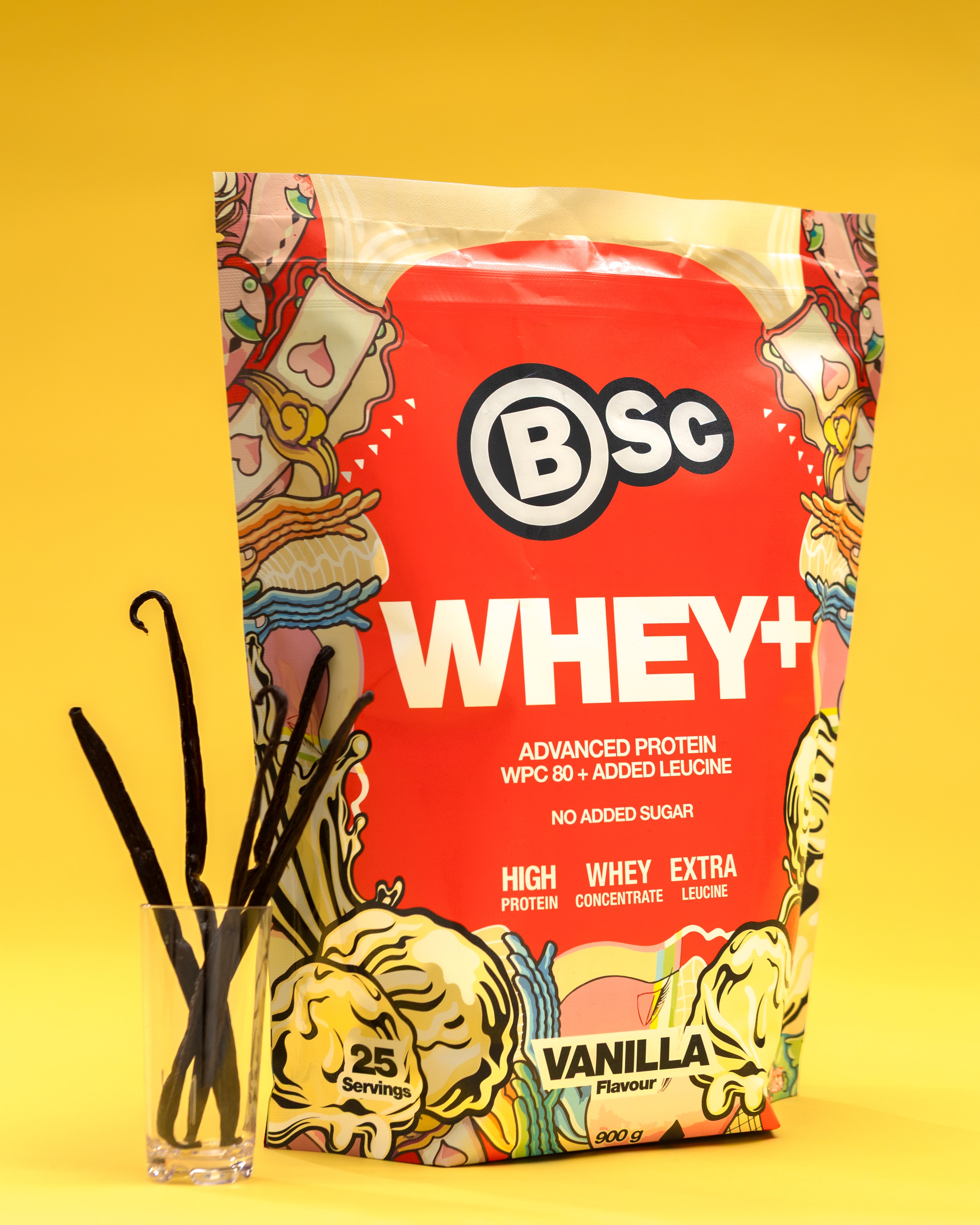 Whey + - Vanilla (900G) og Shaker