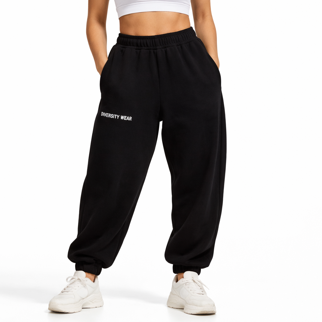 DIVERSITYWEAR – High Waist Balloon Sweatpants - Black