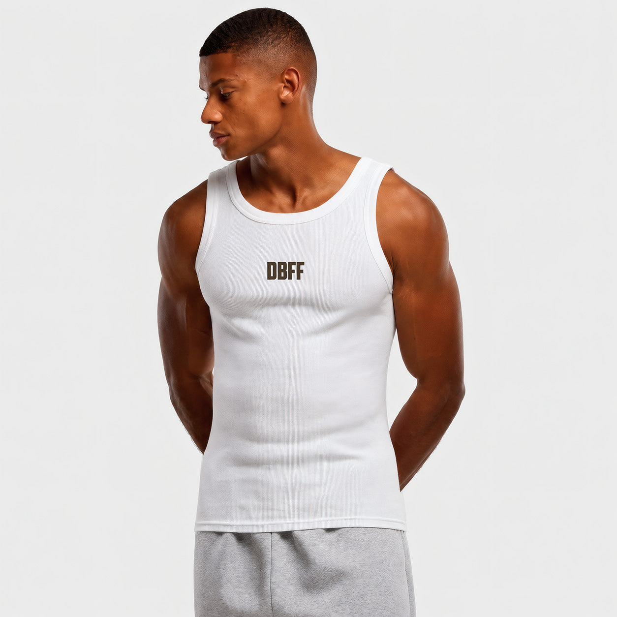 DBFF Rib Tank Top – White