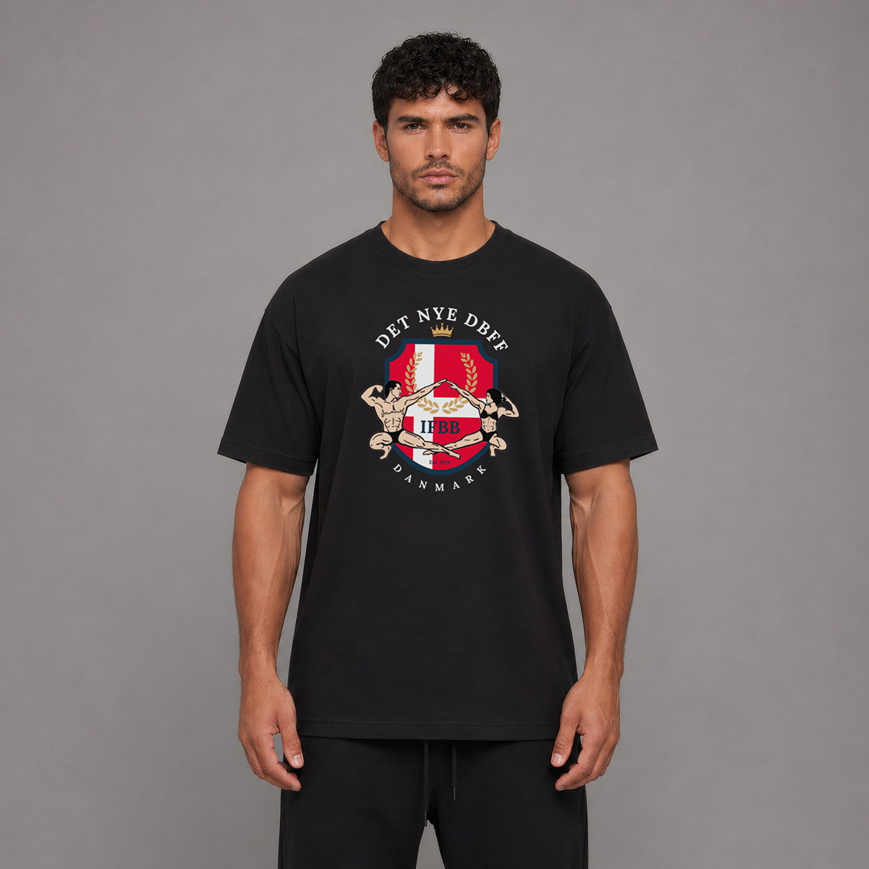 DBFF - Unisex T-shirt - Black - Farvet Print