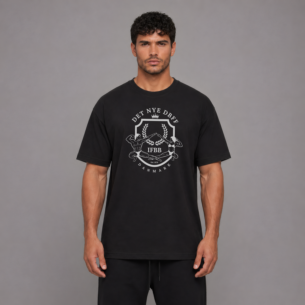 DBFF - Unisex T-shirt - Black - Grey Print