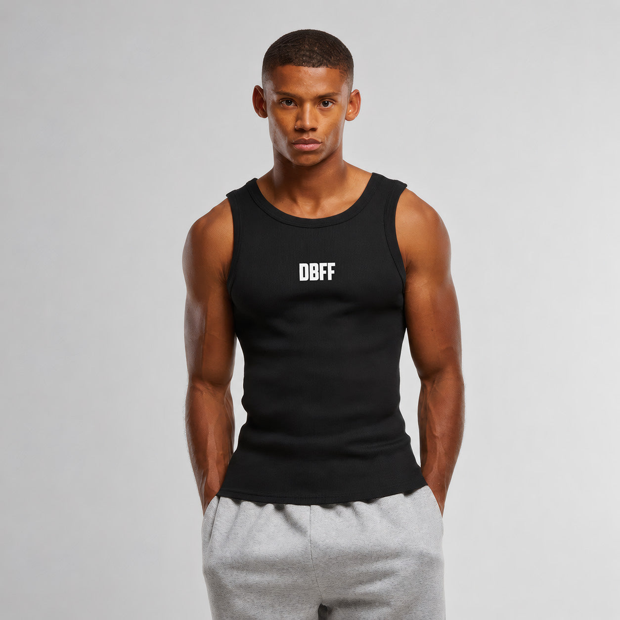 DBFF Rib Tank Top – Black