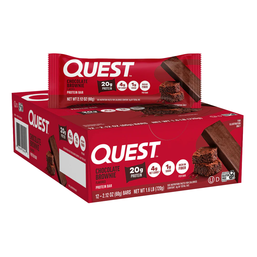 Quest Chocolate Brownie Protein Bar – 12 Bars 🍫🍫 Sidste Salgsdato 28.10.2026 (Copy)