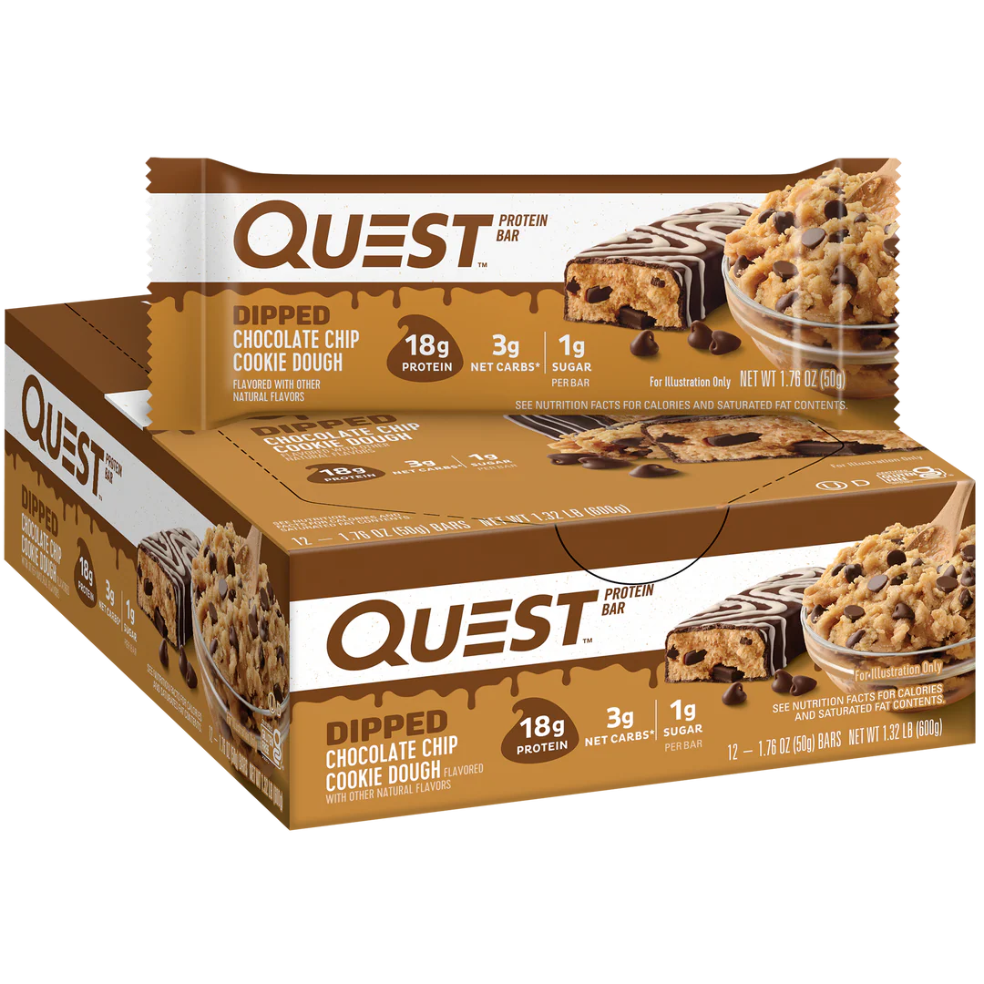 Quest Nutrition – Dipped Chocolate Chip Cookie Dough (12 x 50g) Sidste Salgsdato 17.07.2026
