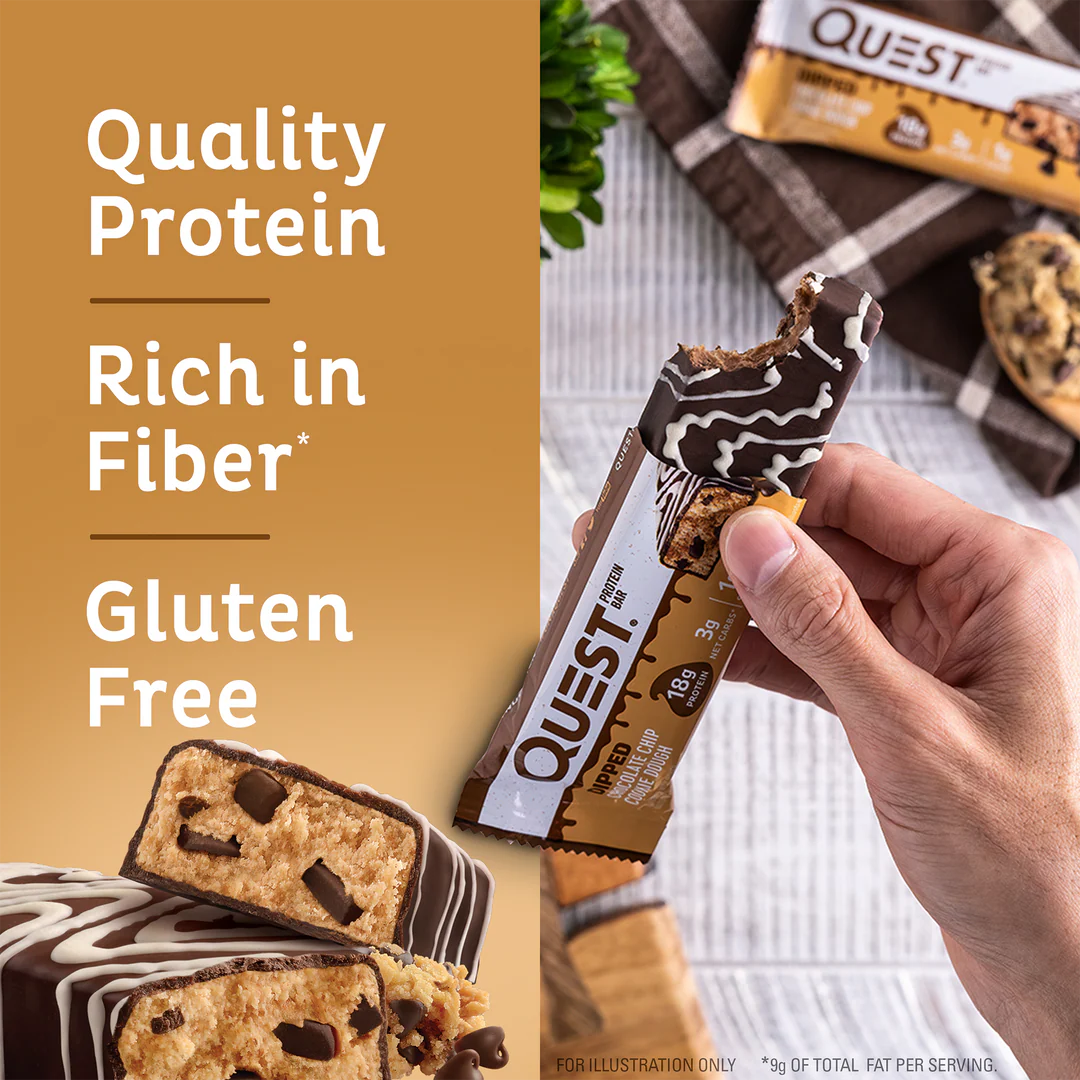 Quest Nutrition – Dipped Chocolate Chip Cookie Dough (12 x 50g) Sidste Salgsdato 17.07.2026