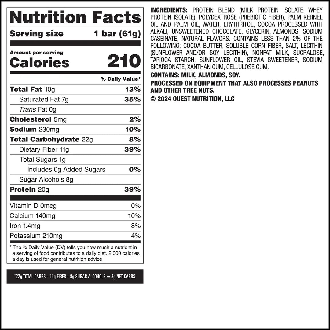 Quest Overload Chocolate Explosion Protein Bar – 12 x 61g - Sidste Salgsdato 17.07.2026